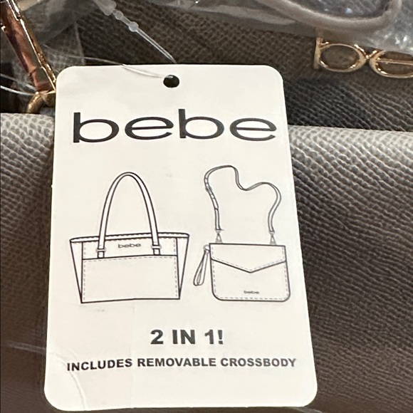 NWT Bebe Elegant Gray Tote Bag - Picture 2 of 11